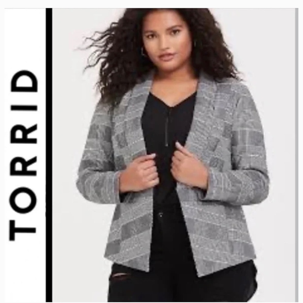 Torrid Houndstooth Open-front Blazer